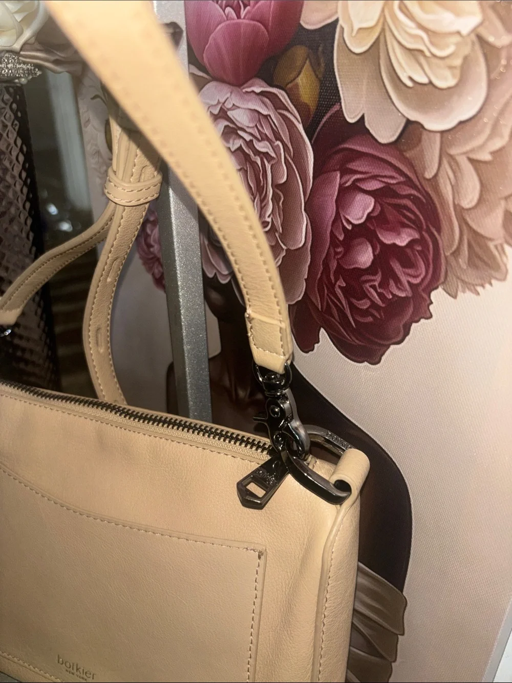 Botkier Beige Leather Crossbody Bag - Classic Neutral Shoulder Purse